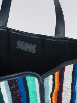 40x40 cm Chandler bag in velour cotton and viscose with lurex