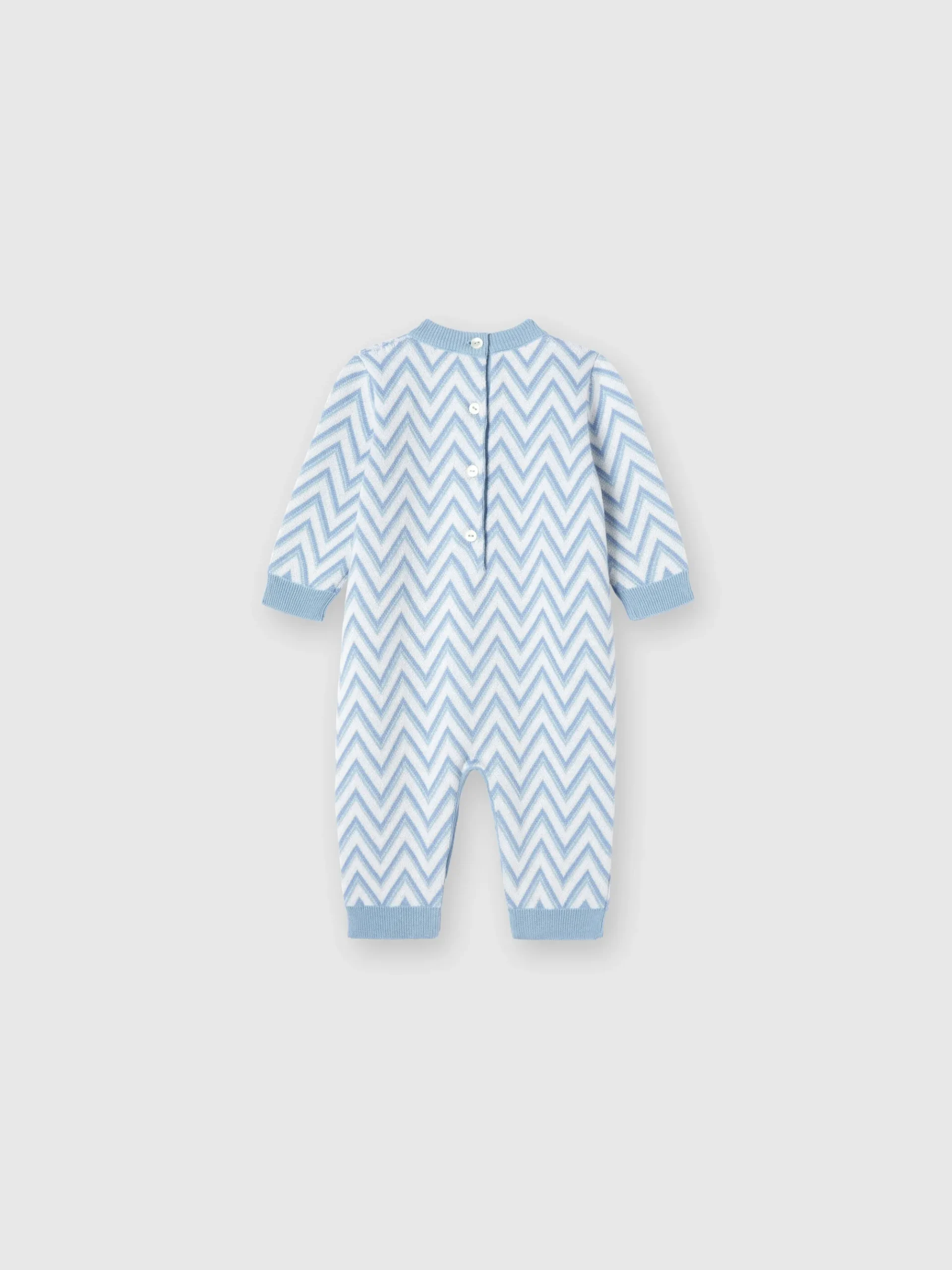 Zig zag cotton and cashmere romper