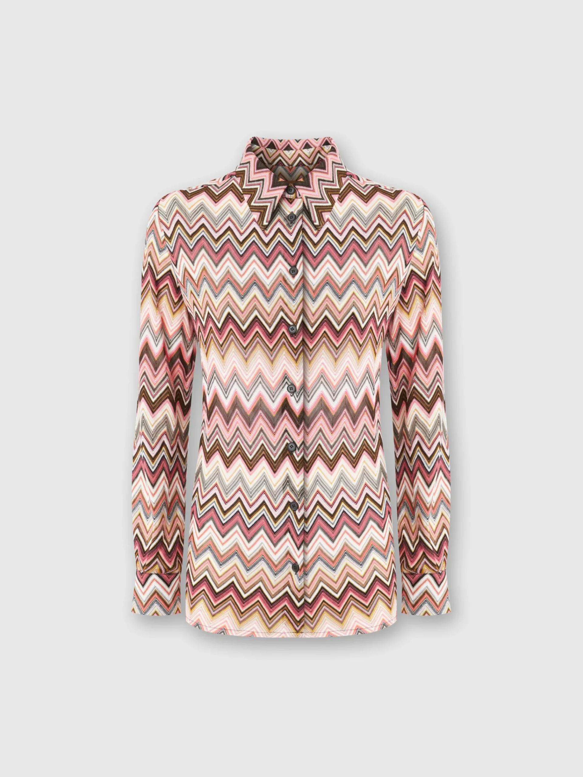 Zig zag cotton and viscose shirt