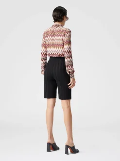 Zig zag cotton and viscose shirt