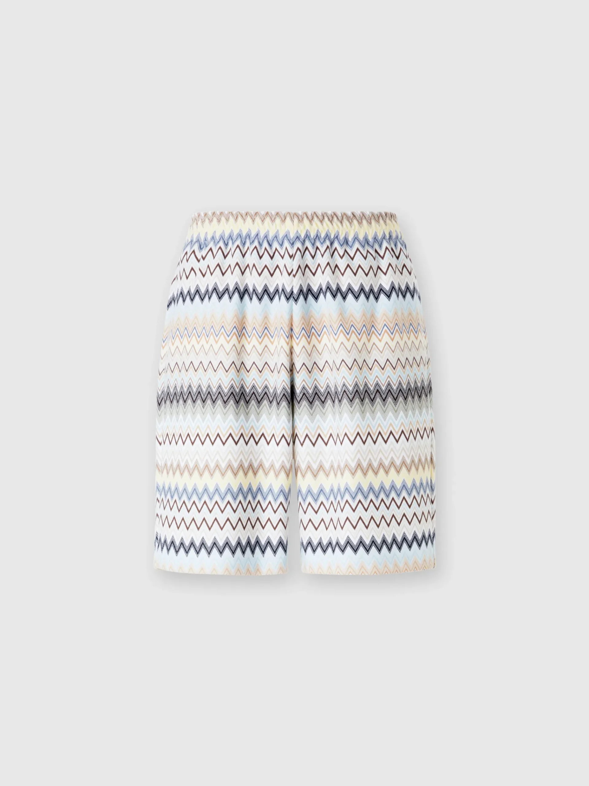 Zig zag cotton Bermuda shorts
