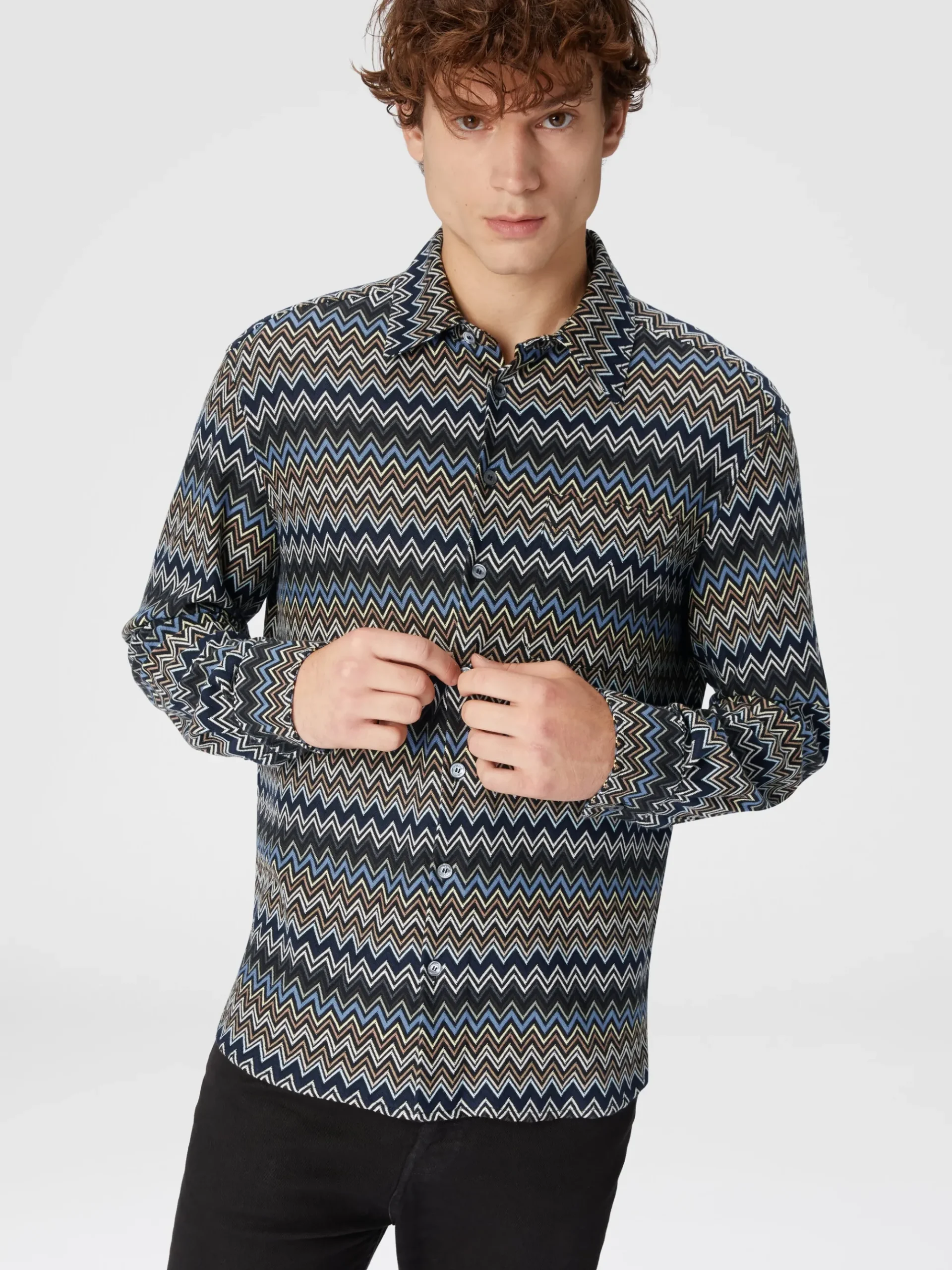 Zig zag cotton shirt