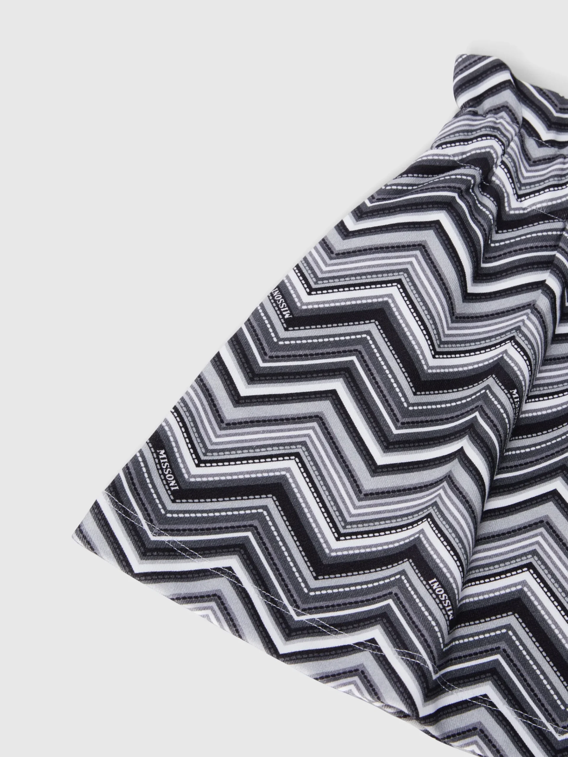 Zig zag cotton skirt with logo
