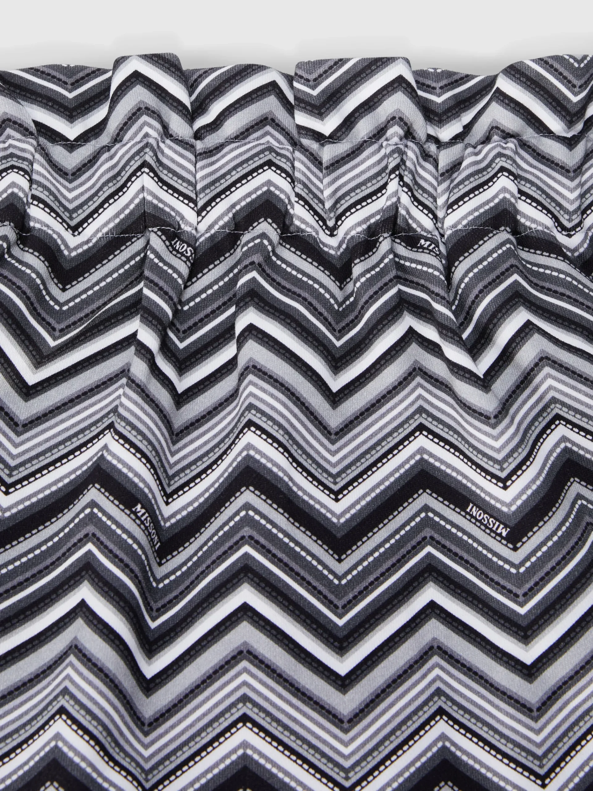 Zig zag cotton skirt with logo