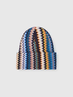 Zig zag wool beanie