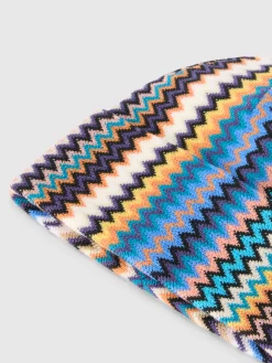 Zig zag wool beanie