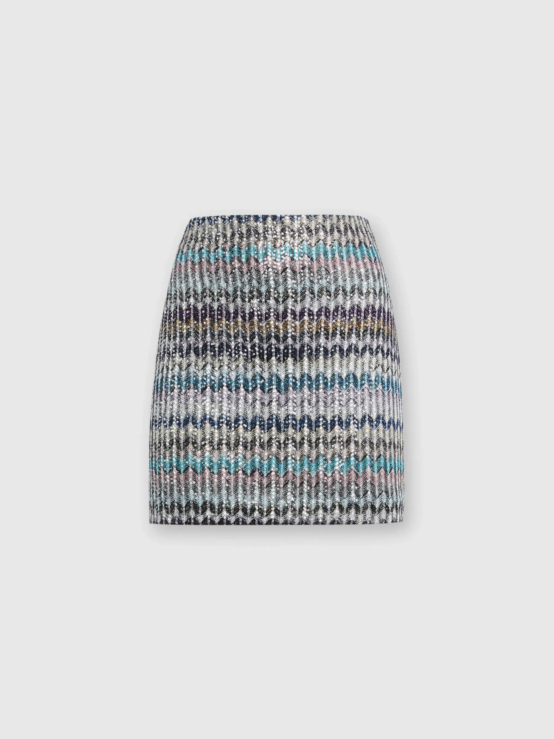 Zigzag sequined skirt