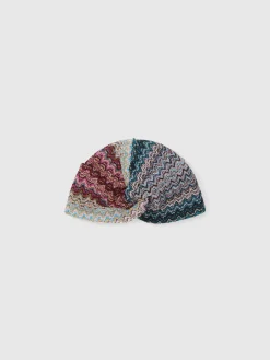 Zigzag viscose blend turban