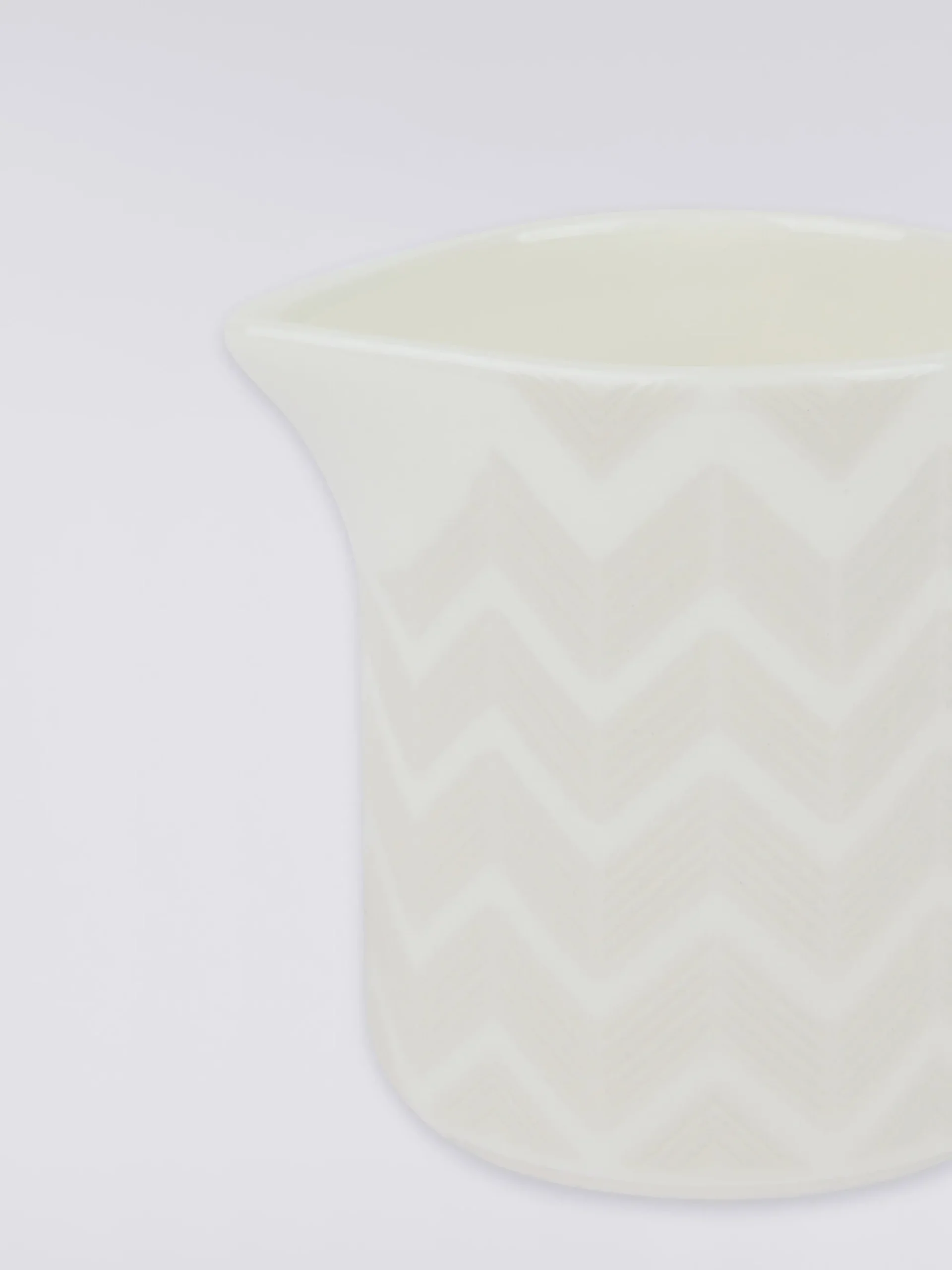 Zigzag White Milk Jug