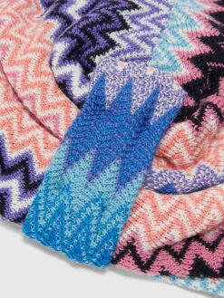 Zigzag wool blend turban