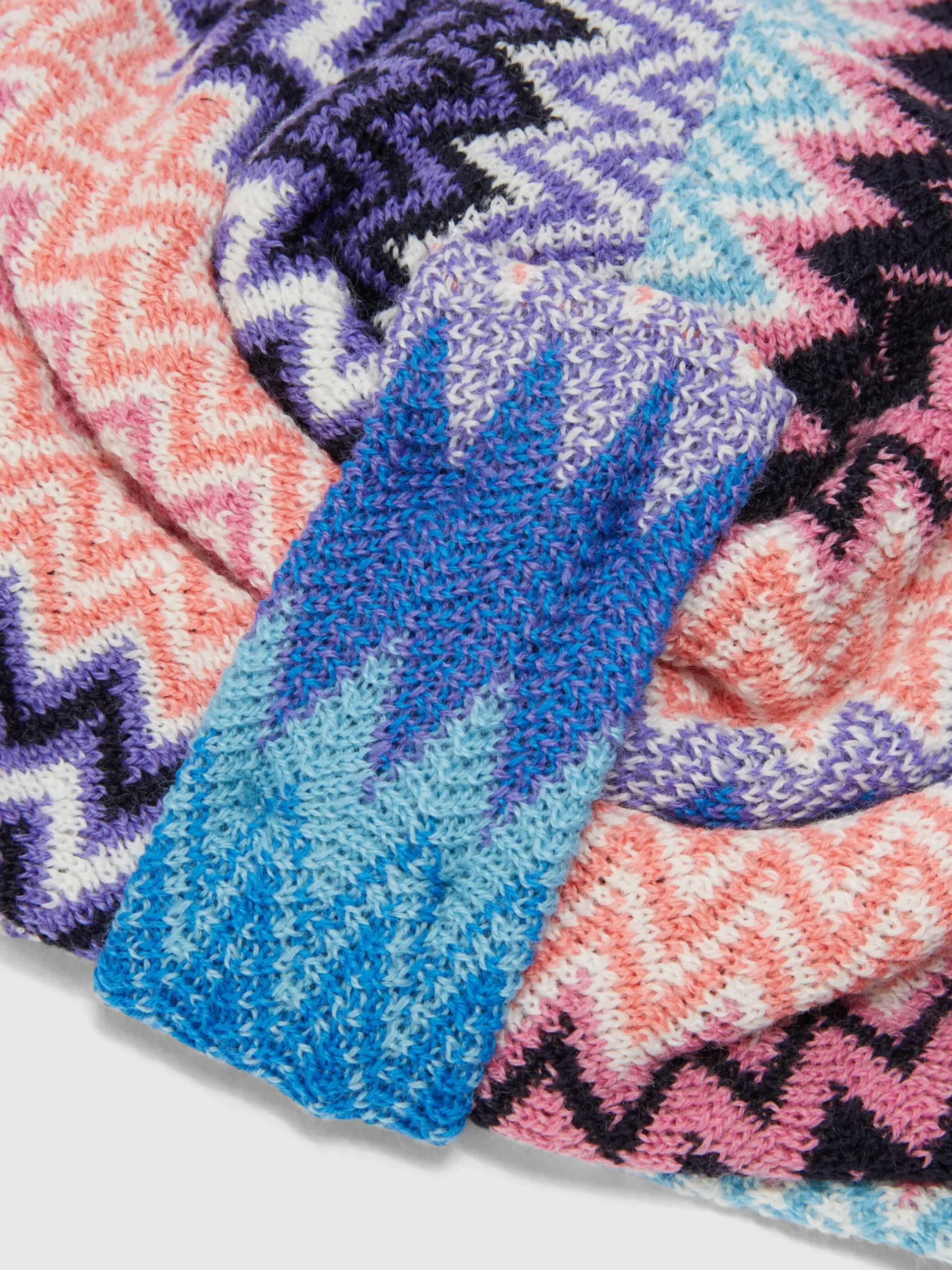 Zigzag wool blend turban